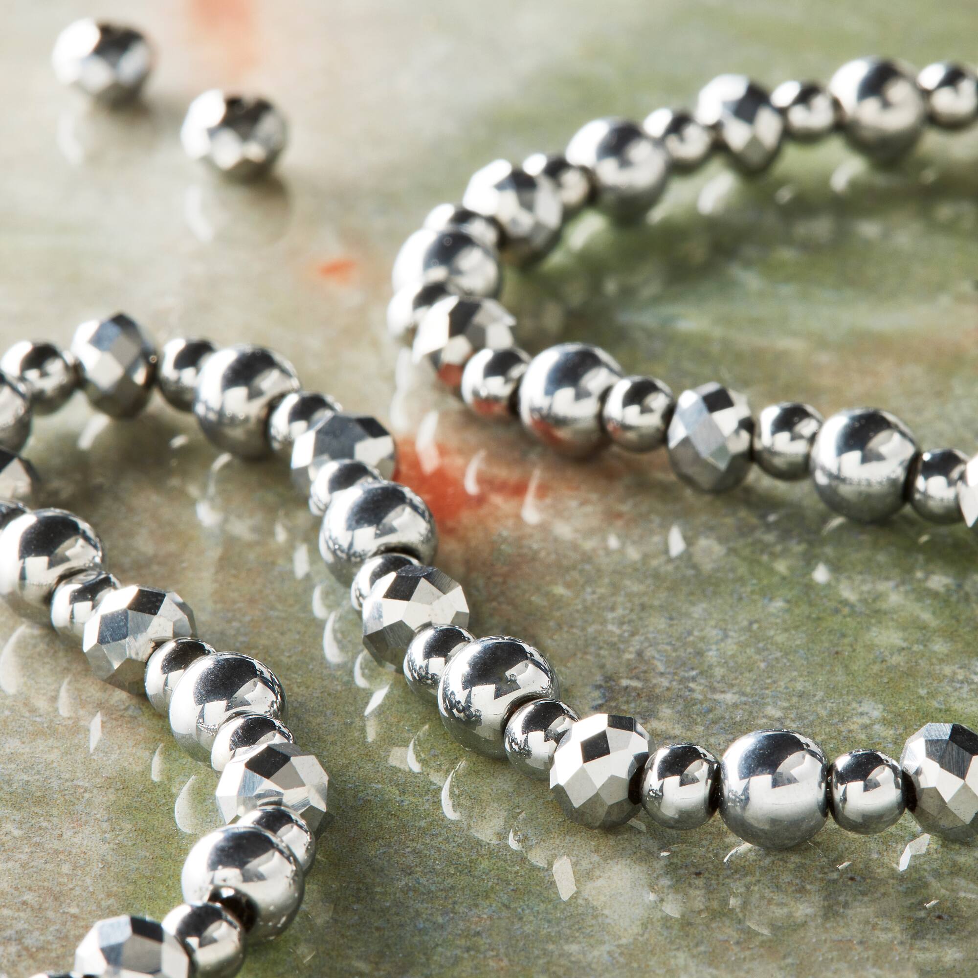 Silver Glass Mixed Beads by Bead Landing™
